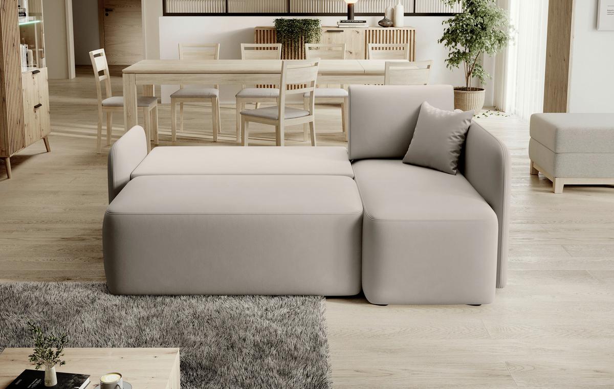 Ecksofa Hadson Beige S: 206x150 Cm - Beige/Schwarz, Design, Textil (206/150cm) - P & B