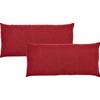 Zierkissen Enjoy 2er-Set 38x80 cm Mikrofaser Cranberry - Rot, Textil (38/80cm) - Primatex