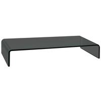 TV-Aufsatz Hagen Glas Schwarz BxHxT 90x11x25 cm Max. 30 Kg - Schwarz, MODERN, Glas (90/11/25cm)