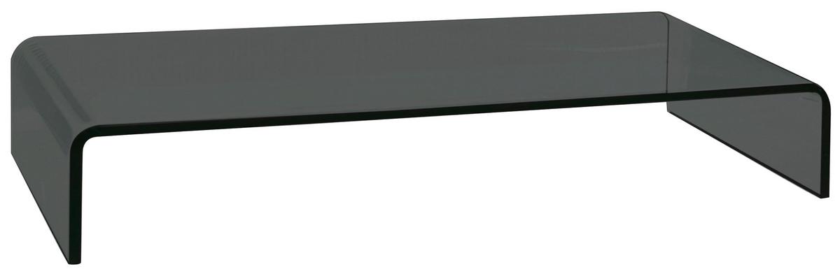 TV-Aufsatz Hagen Glas Schwarz BxHxT 90x11x25 cm Max. 30 Kg - Schwarz, MODERN, Glas (90/11/25cm)