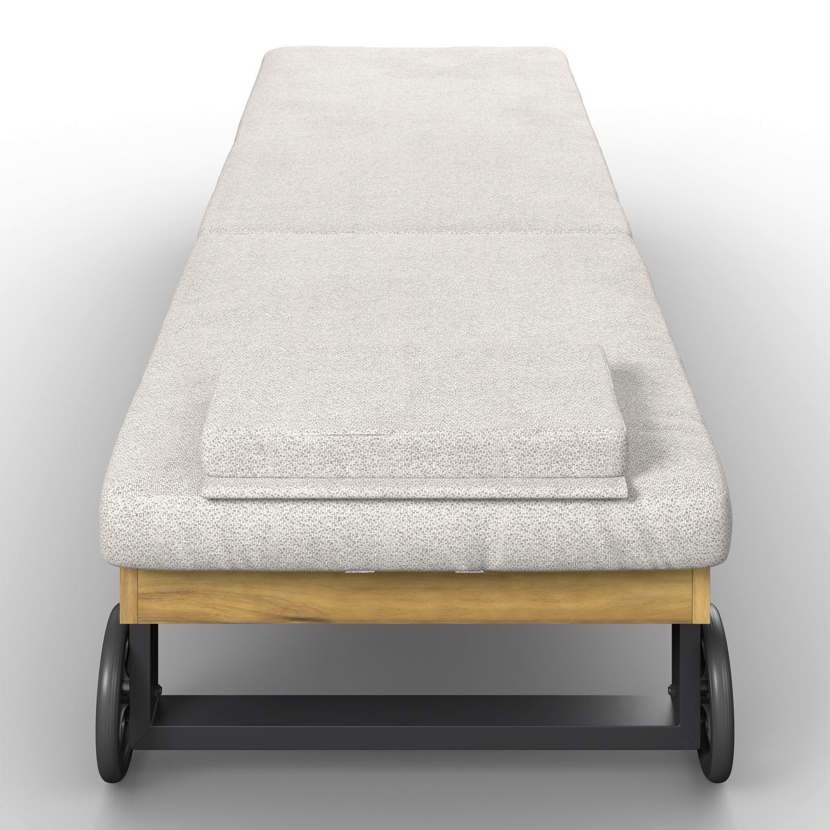 ZÁHRADNÉ LEŽADLO ELENYI - farba akácie, Modern, kov/drevo (200/95/65cm) - Bessagi Garden