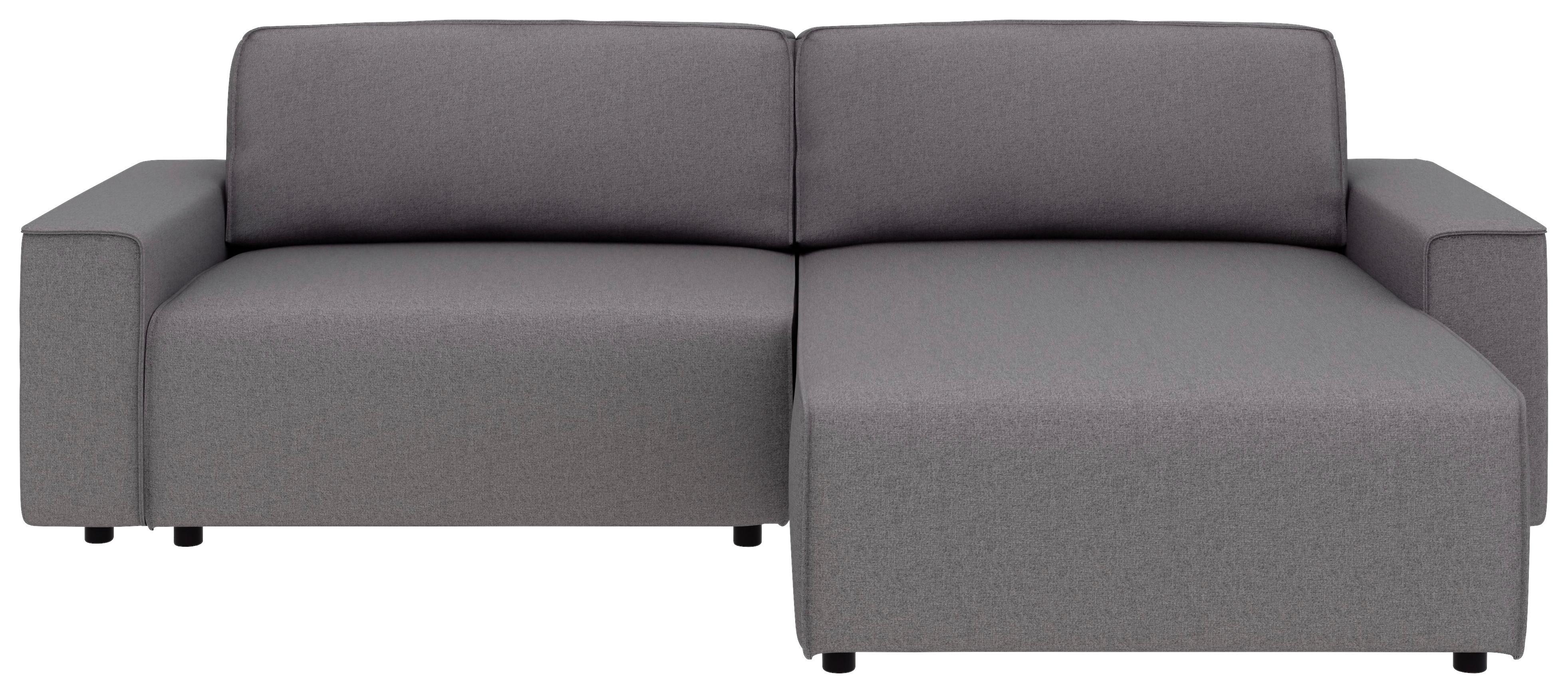 Ecksofa Chance, D.grau S: 265x164 cm - Dunkelgrau/Schwarz, MODERN, Textil (265/164cm) - Trendmanufaktur