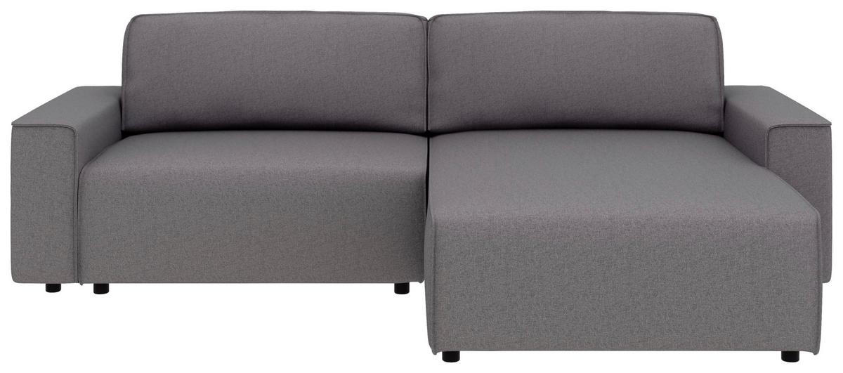 Ecksofa Chance, D.grau S: 265x164 cm - Dunkelgrau/Schwarz, MODERN, Textil (265/164cm) - Trendmanufaktur