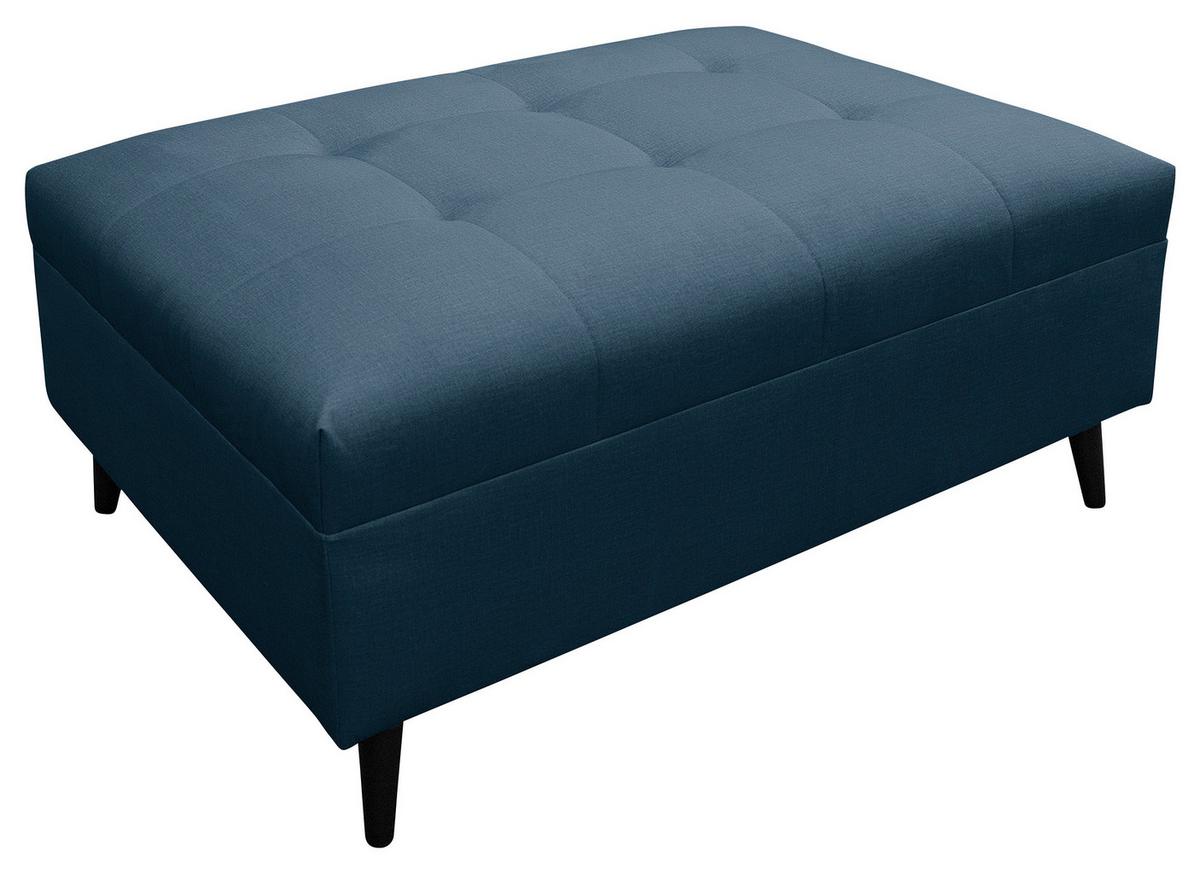 Ecksofa Pruno Dunkelblau S: 174x247 Cm - Schwarz/Dunkelblau, Design, Textil (174/247cm) - MID.YOU