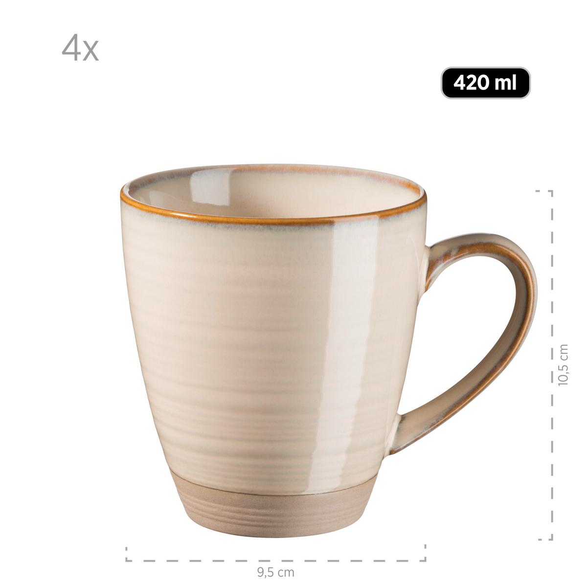 Frühstücksset Nottingham 12--Teilig. Beige - Beige, Basics, Keramik - Mäser