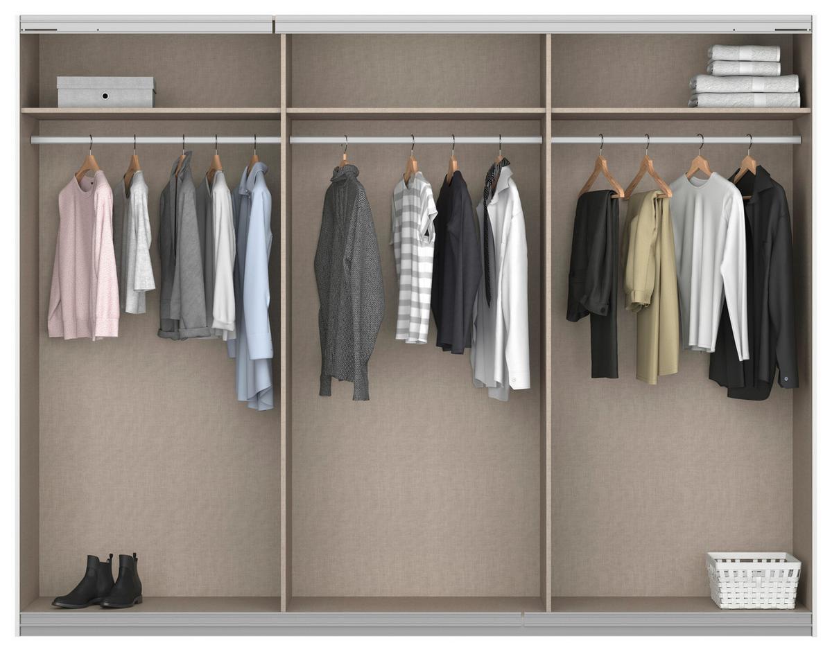 Schwebetürenschrank Tampa Anthrazit/eiche Dekor B: 271cm - Anthrazit/Eiche Artisan, KONVENTIONELL, Holzwerkstoff (271/210/62cm) - Rauch Möbel