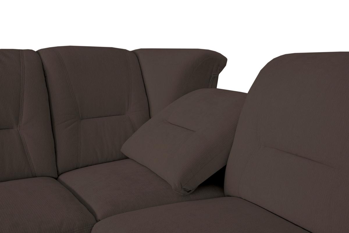ECKSCHLAFSOFA Rafael, Braun S: 279x224cm - Beige/Schwarz, Trend, Textil (279/224cm)