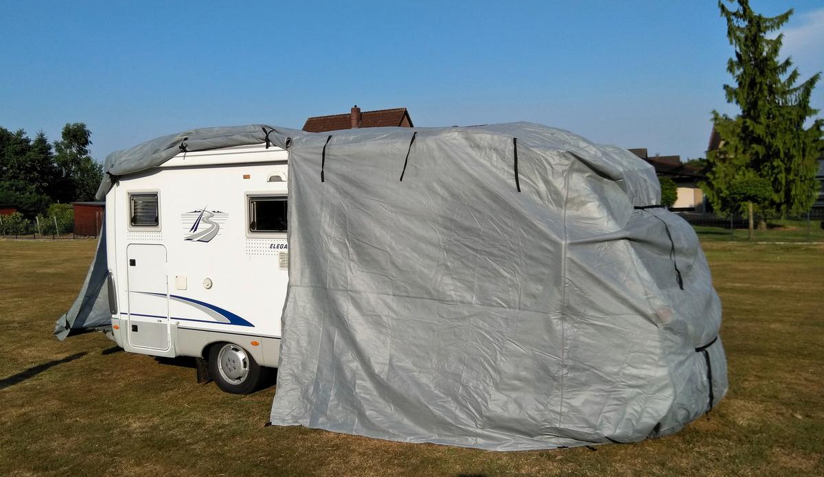 Schutzplane Abdeckplane Für Wohnmobil Gr. M Grau - Grau, Basics, Kunststoff (235/275/730cm)