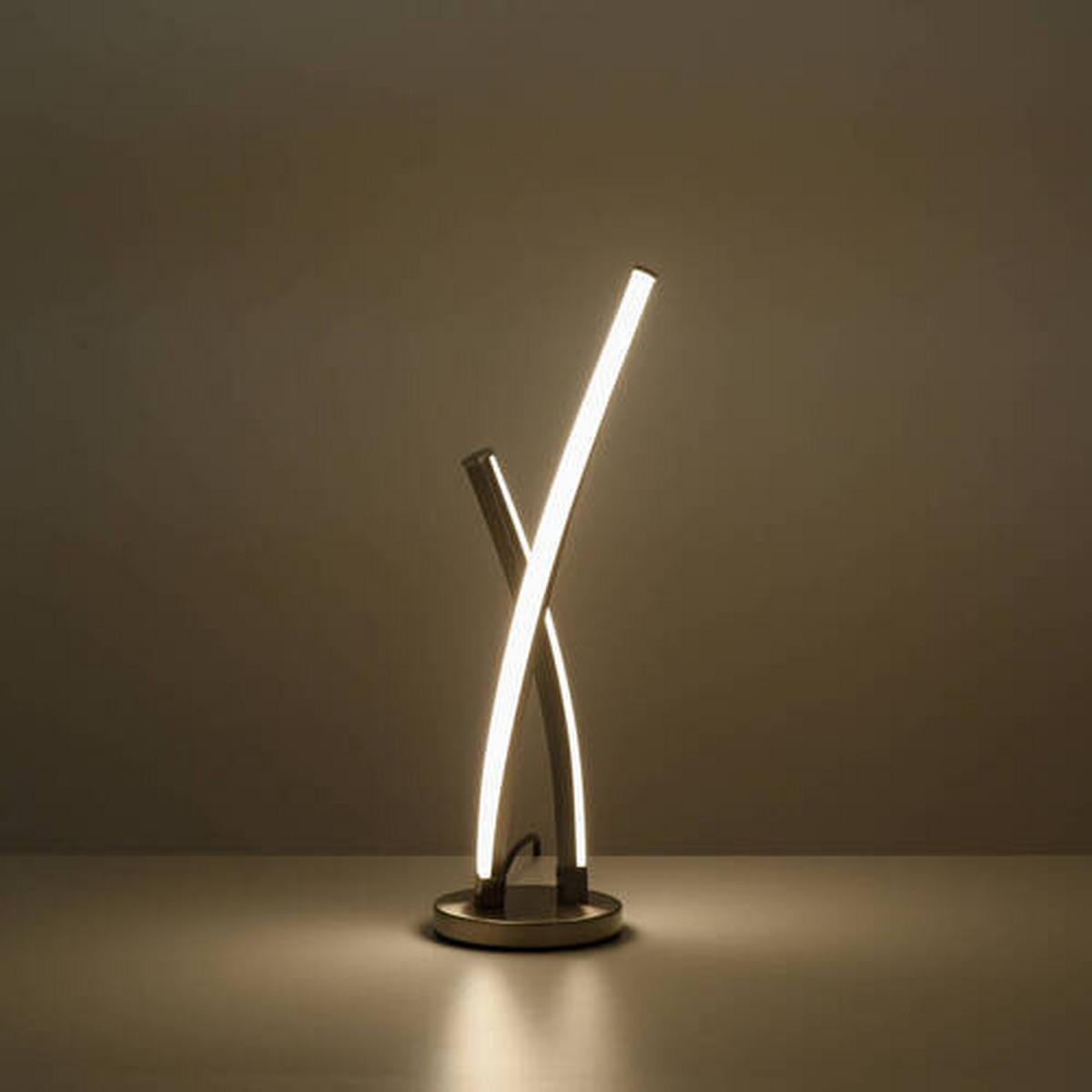 LED-Tischlampe Lolasmart-Swing dimmbar Silber Farbwechsler - Design, Kunststoff/Metall (13/48,5cm)