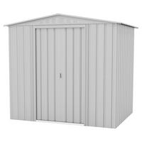 Gerätehaus Mit Satteldach 245x220x185 Cm - Silberfarben, Basics, Metall (245/220/185cm)