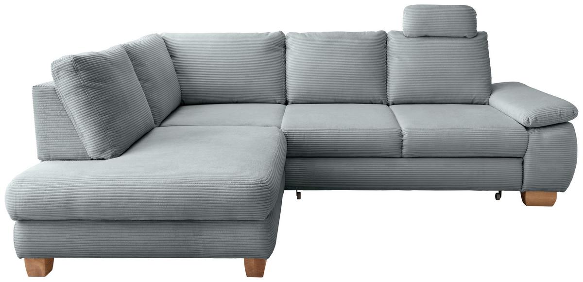 Eckschlafsofa Positano Hellblau S: 206x261 Cm - Wildeiche/Hellblau, MODERN, Textil (206/261cm) - Livetastic