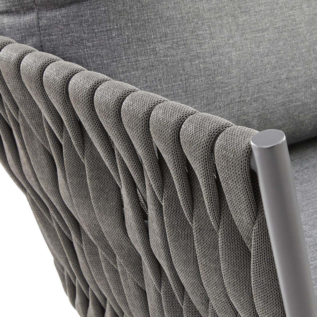 Záhradná sedacia súprava MILA - tmavosivá, Modern, kov/textil (236/69/70cm) - Bessagi Garden
