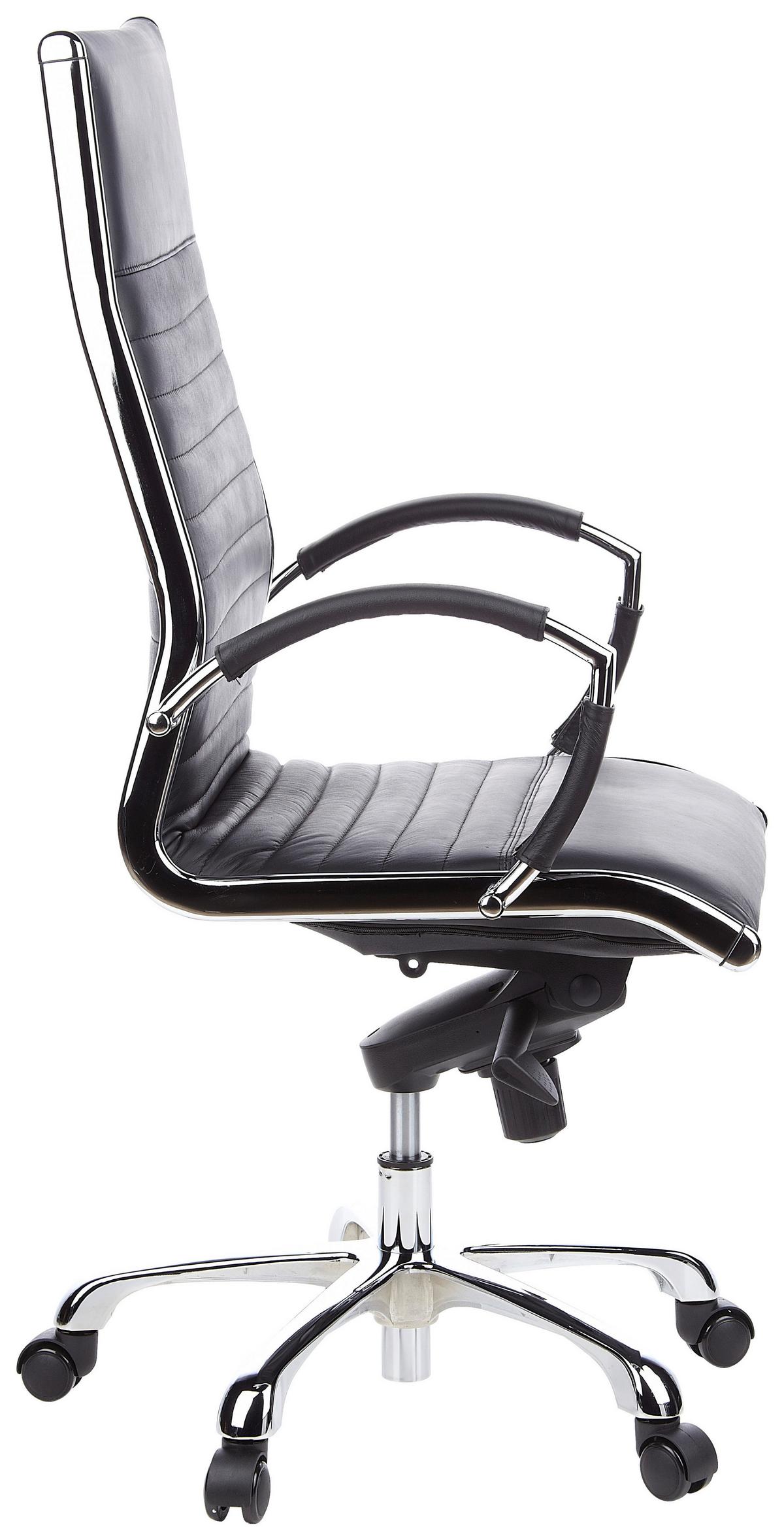 Drehstuhl Parma 20 Schwarz - Schwarz, MODERN, Leder/Kunststoff (60/125/50cm) - MID.YOU