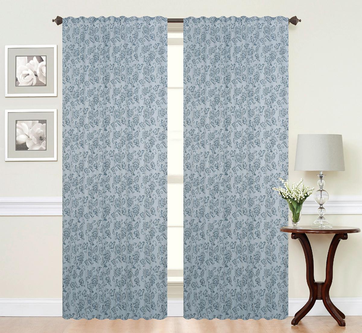 Fertigvorhang Charlotte - Grau, ROMANTIK / LANDHAUS, Textil (140/245cm) - James Wood