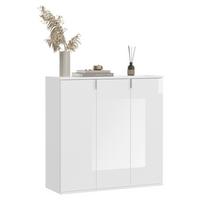 Kommode Weiß Hochglanz, B: 91 cm - Weiß Hochglanz, MODERN, Holzwerkstoff (91/99/34cm) - MID.YOU