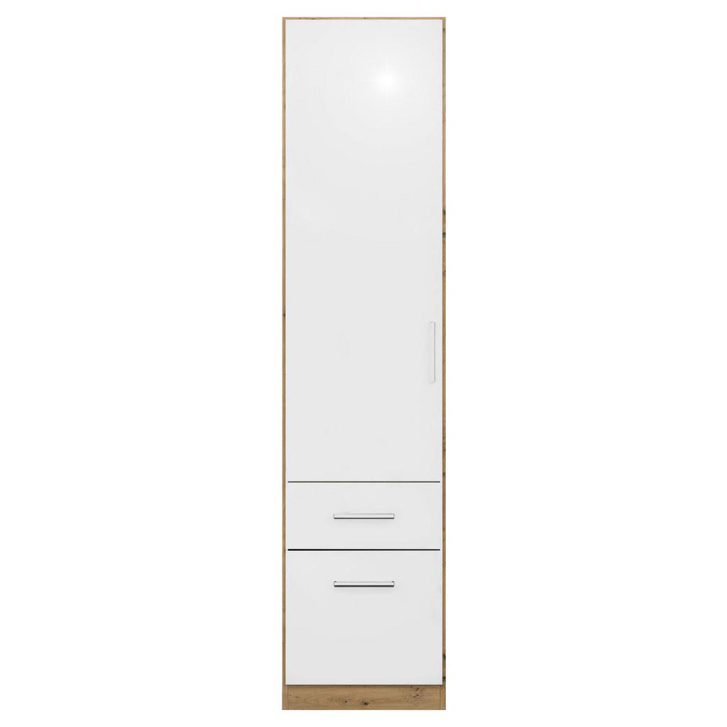 Drehtürenschrank 47 cm Berlin Eiche Dekor/Weiß