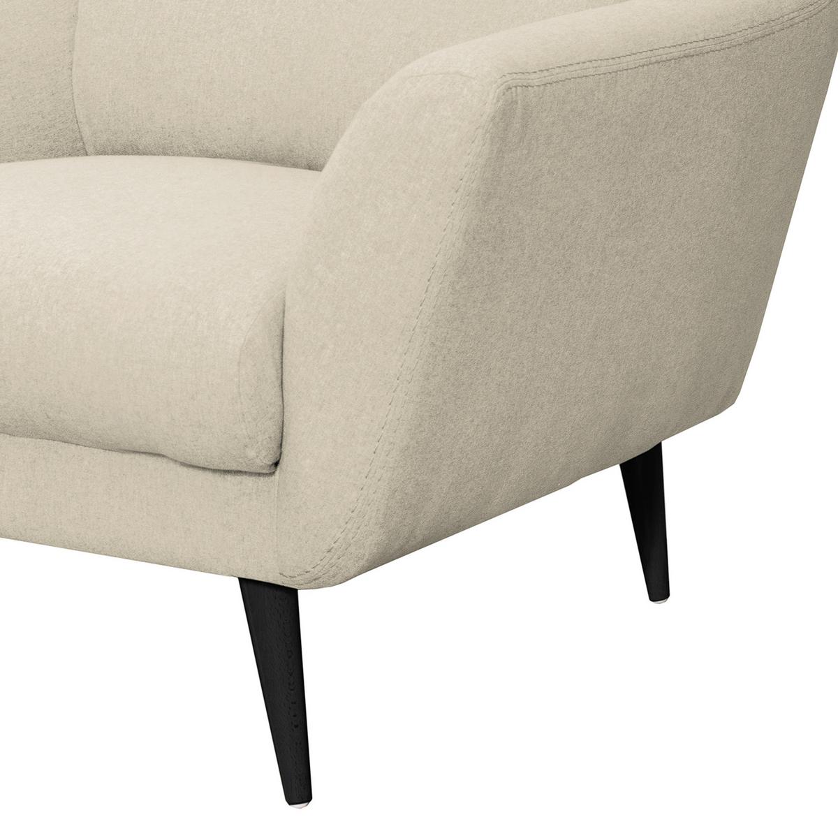 Sessel Tromso Creme B: 92 cm - Creme/Schwarz, Design, Textil (92/87/88cm) - Livetastic