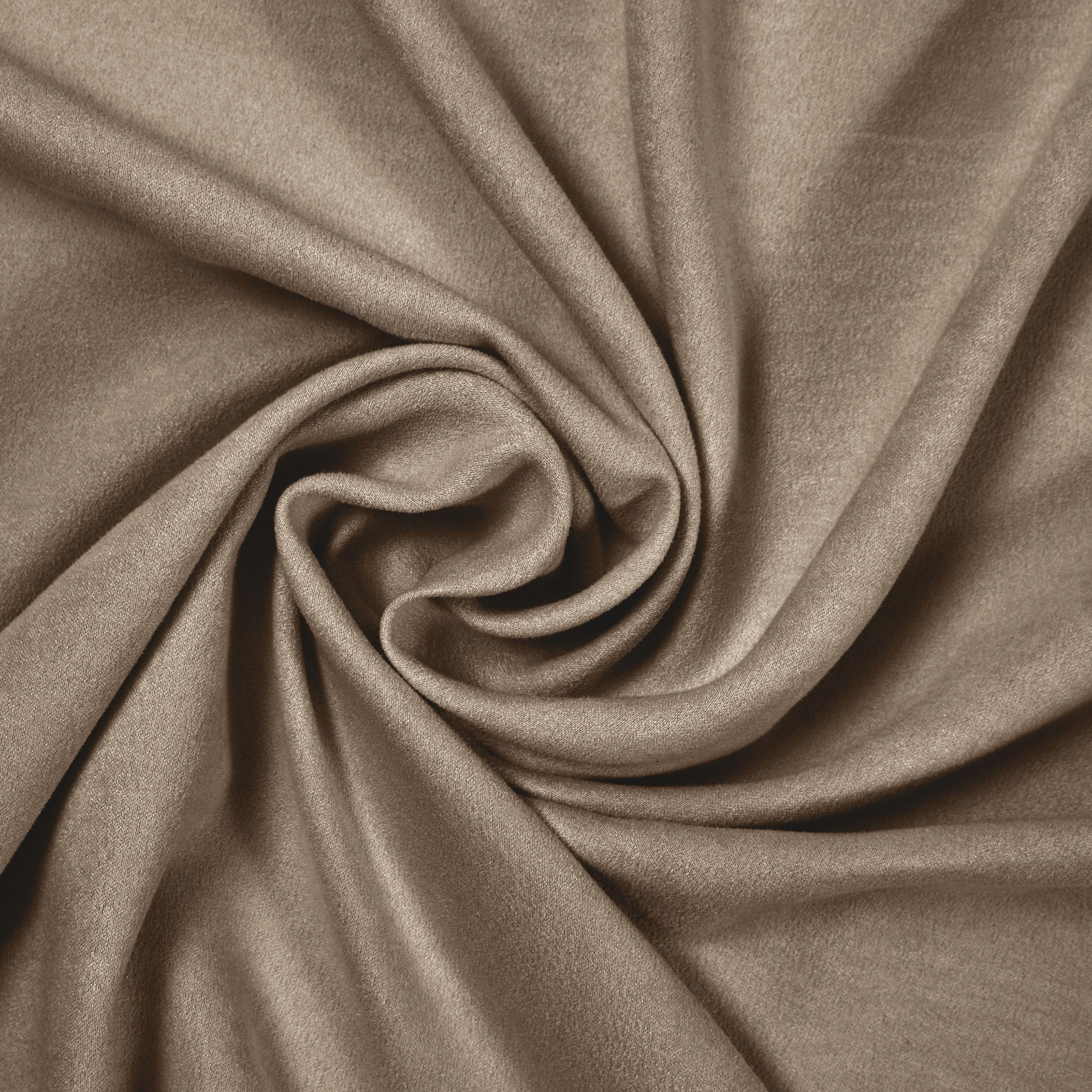 Závěs s očky Velours, 140x245cm - světle hnědá, Konvenční, textil (140/245cm) - Modern Living