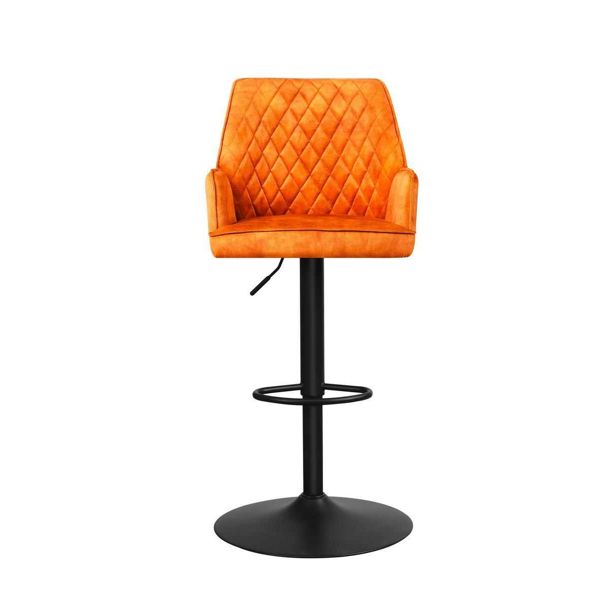 Barhocker-Set Donny Cognac B: 54 cm - Cognac/Goldfarben, MODERN, Textil/Metall (54/100/58cm) - MID.YOU