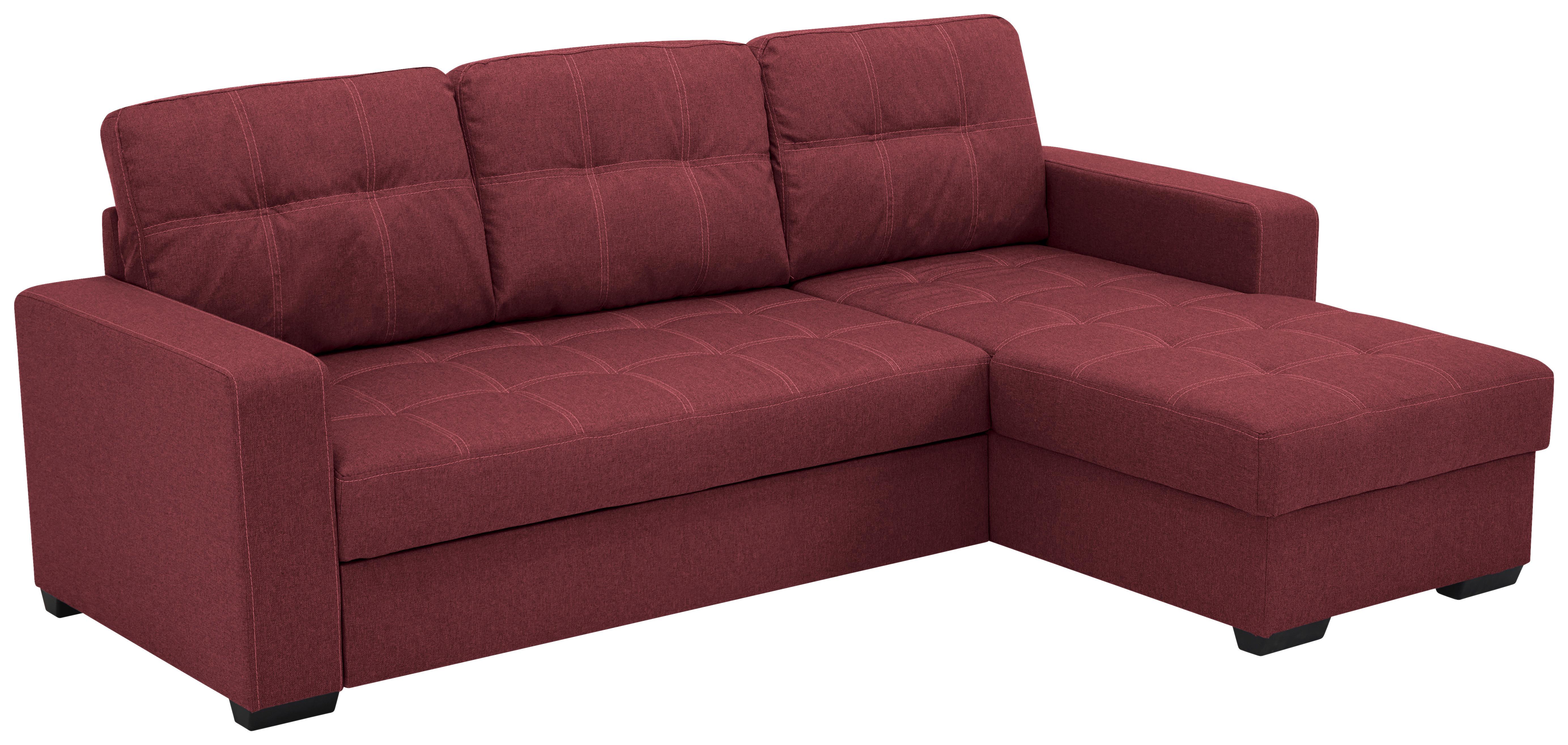Eckschlafsofa Mediolan Rot S: 240x160 cm