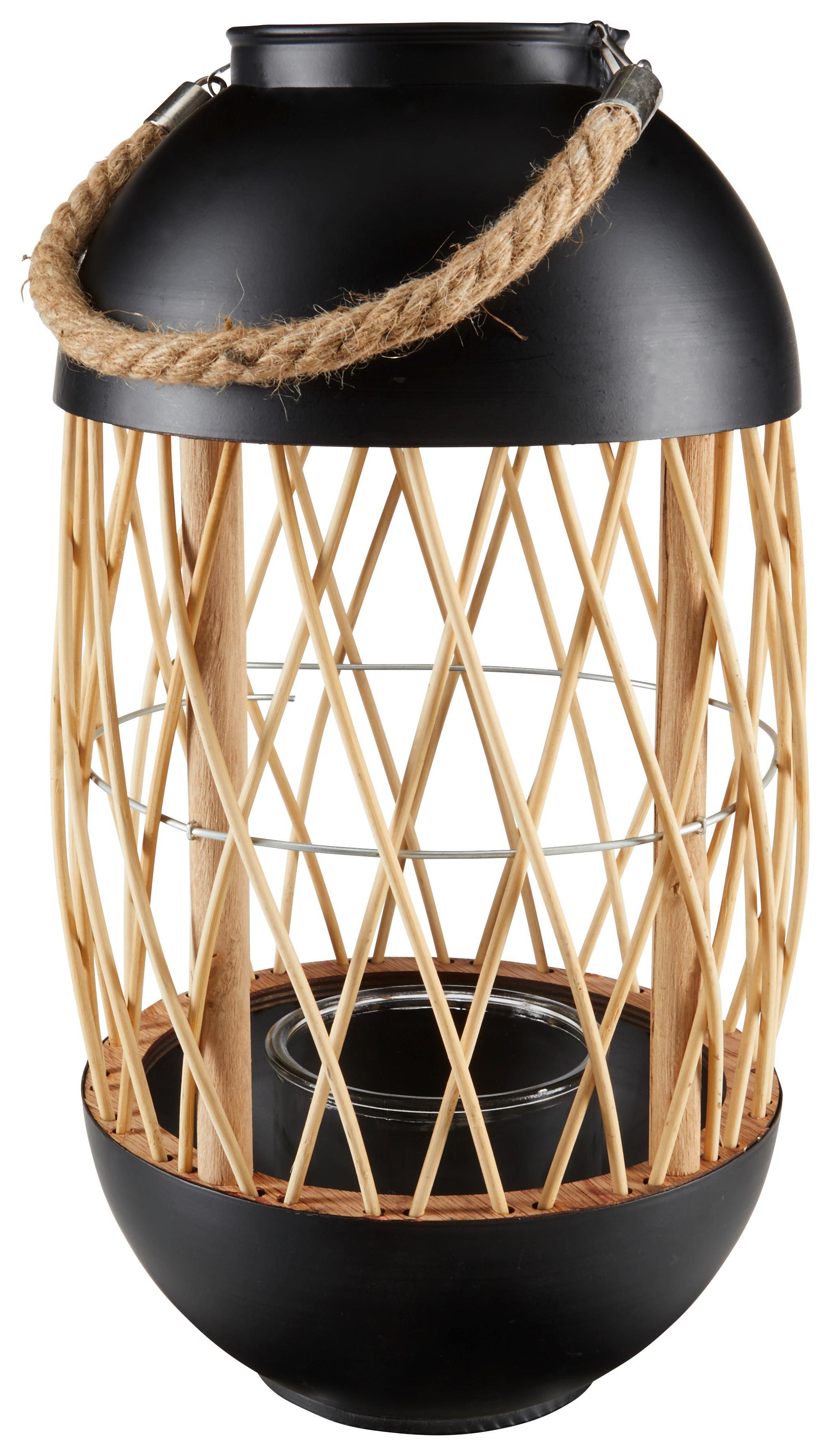 Mécsestartó Albrecht - natúr/fekete, Konventionell, textil/természetes anyagok (20/58cm) - Luca Bessoni