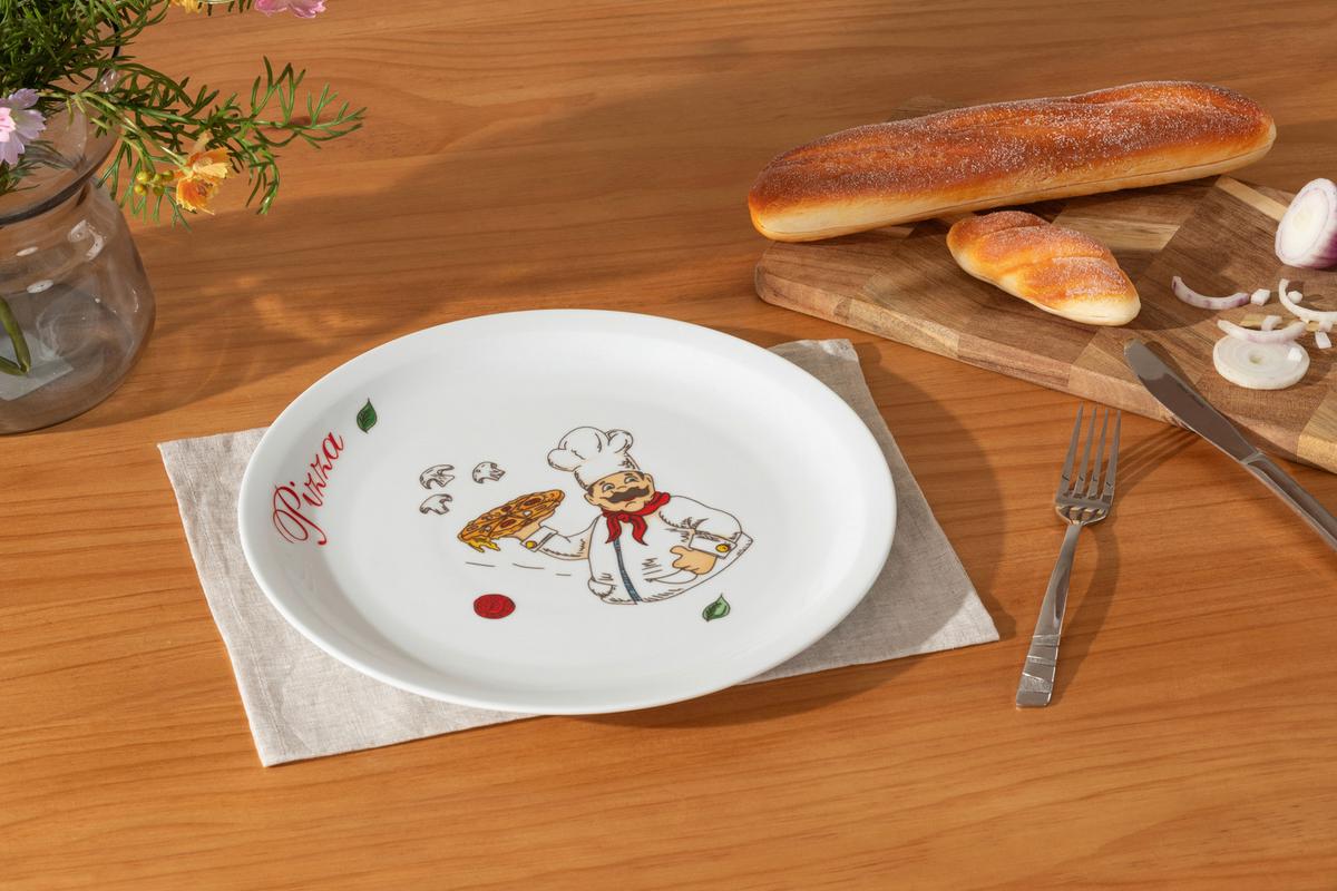 Pizzateller Cecilia - Multicolor/Weiß, KONVENTIONELL, Keramik (30cm) - Luca Bessoni