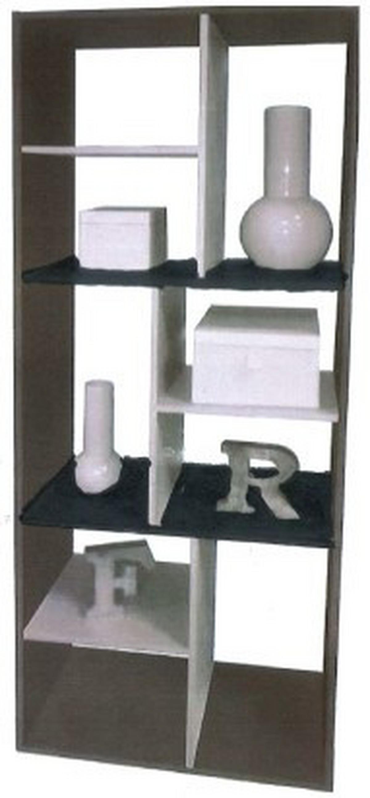 Regal Ibiza antracit/bílá - černá/kašmírová, Konvenční, kompozitní dřevo (71/186/33cm) - Mömax