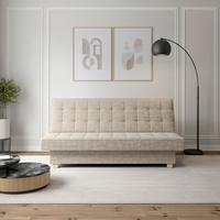 Schlafsofa Miko Creme B: 192 cm - Creme, Design, Textil (192/92/95cm) - MID.YOU