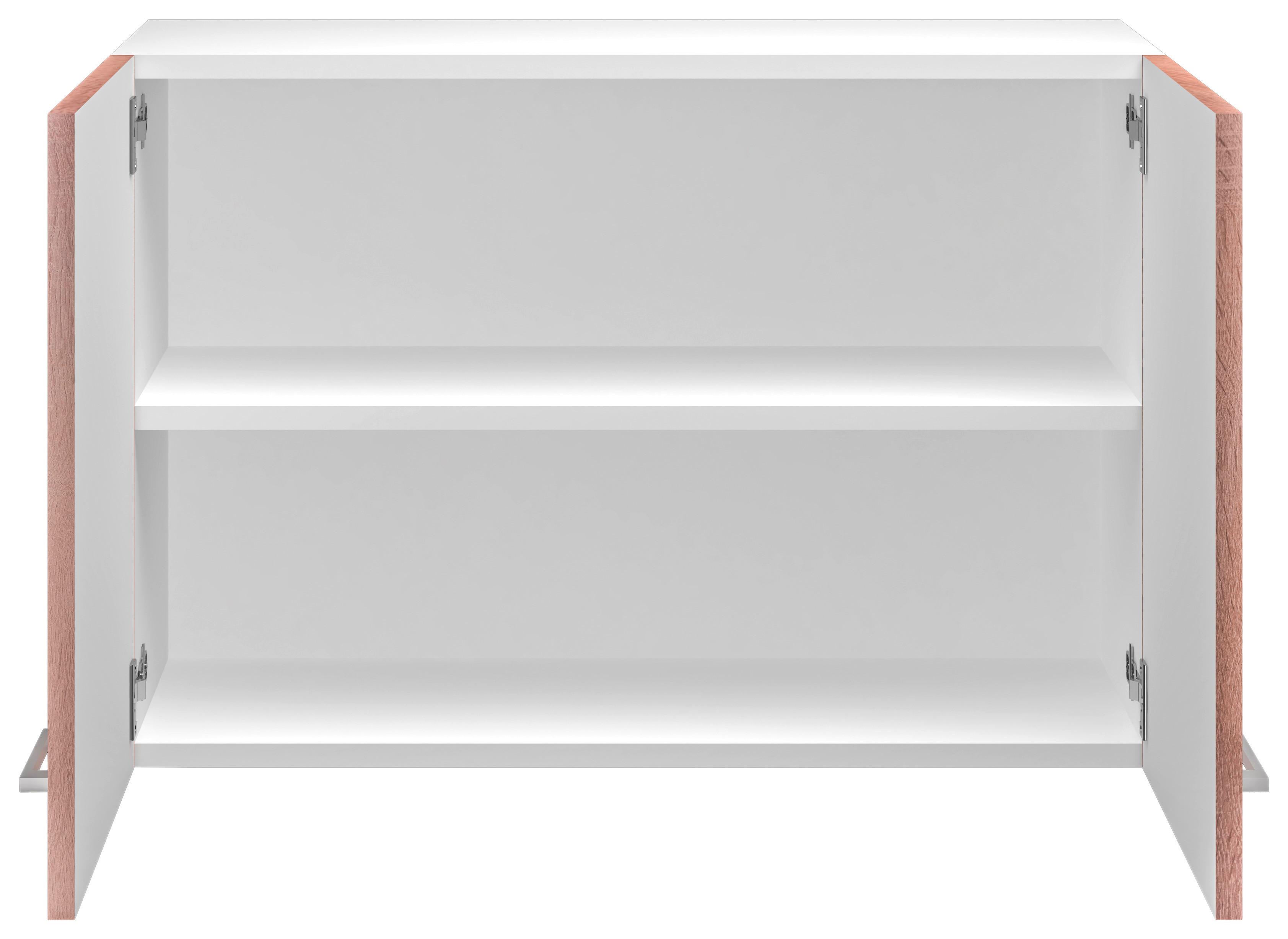 KUCHYŇSKÁ HORNÍ SKŘÍŇKA SAMOA  H 80 - bílá/Sonoma dub, Konvenční, kompozitní dřevo/plast (80/54,8/32cm)