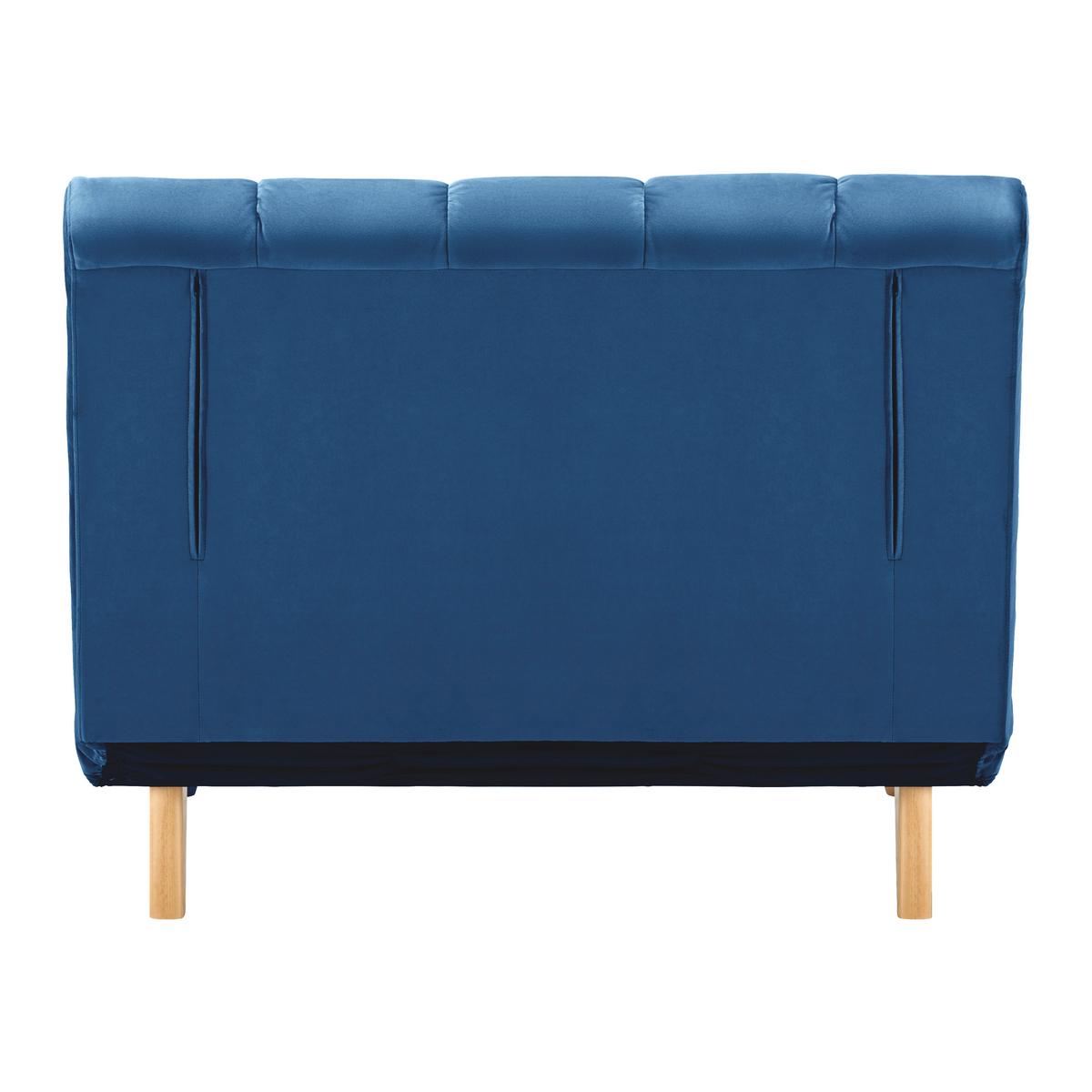 Rozkladacie kreslo Levin - modré - modrá/prírodná farba, Modern, drevo/textil (103/94/82cm) - P & B