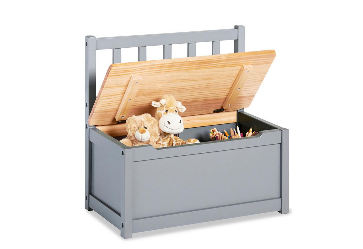 Kindersitzbank Kiefer BxHxT: 57x31x55 cm - Hellgrau/Naturfarben, Basics, Holz (57/31/55cm) - Pinolino