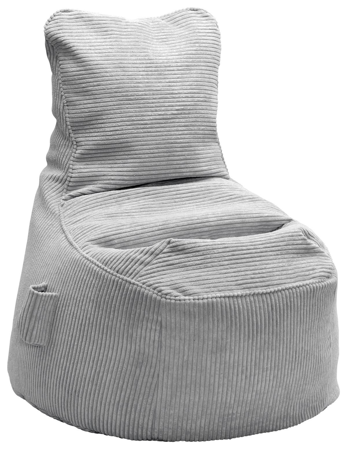 Sedací vak CORTONA CORD, sivý menčester - sivá, Modern, textil (85/100/85cm) - Mömax