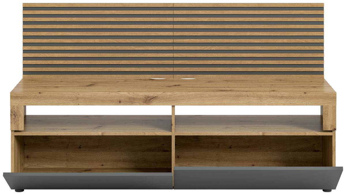 NÍZKA KOMODA OKAI - antracitová, Konventionell, kompozitné drevo/plast (160/90/45cm) - MID.YOU