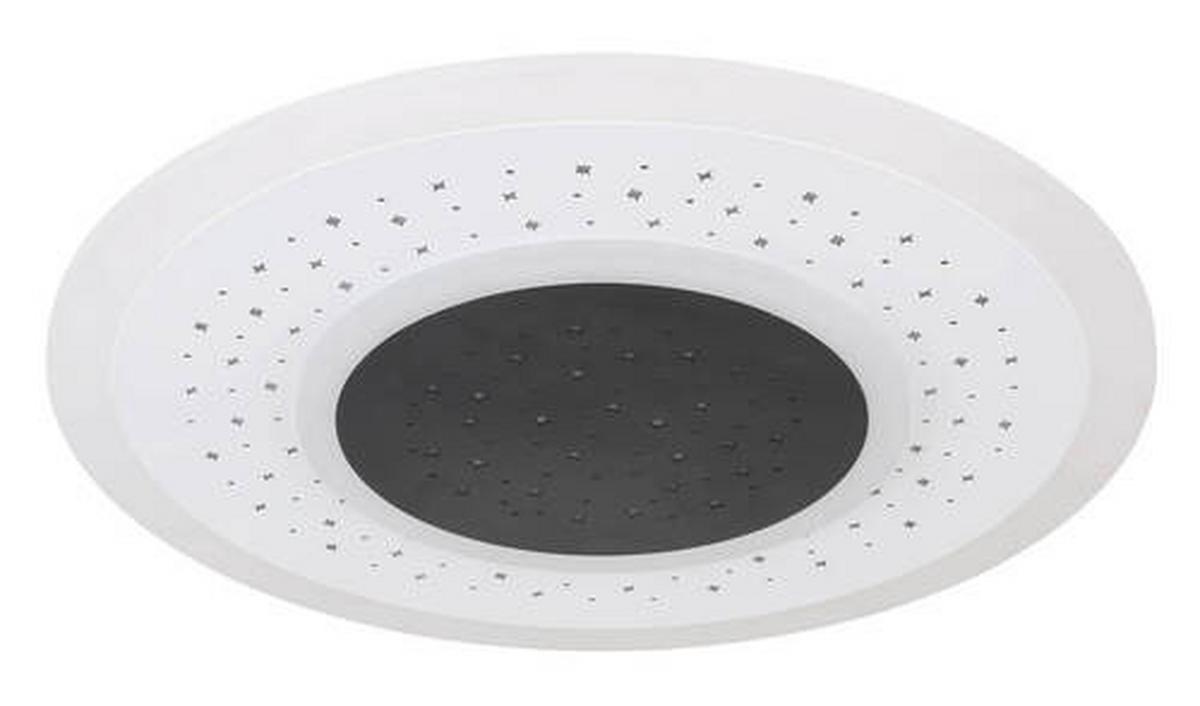 LED-Deckenleuchte 48133-44 - Opal/Schwarz, Design, Kunststoff/Metall (46/5,5cm) - Globo