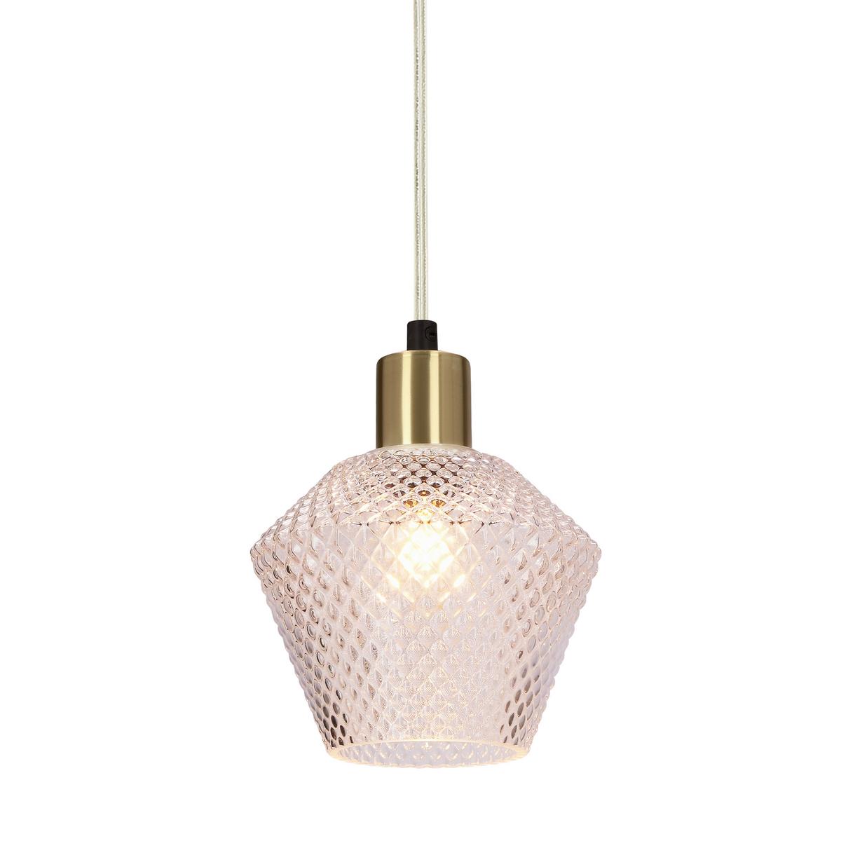 Pendelleuchte 31-36360 Greniko - Transparent/Goldfarben, KONVENTIONELL, Metall (14/14/120cm)