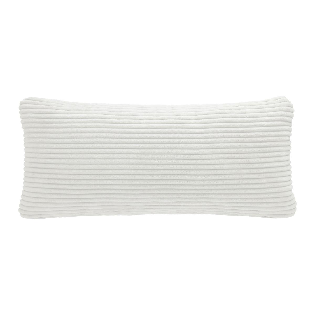 Bedrový vankúš SEATTLE, biely menčester - biela, Modern, textil (62/30cm) - Premium Living