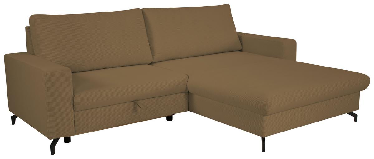 Ecksofa Clara Hellbraun B: 240 Cm - Hellbraun, MODERN, Textil (240/87/177cm)