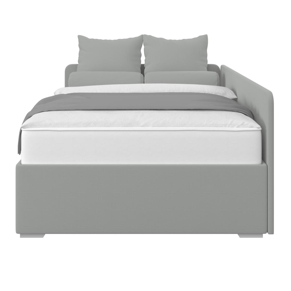 Polsterbett Remi - Chromfarben/Hellgrau, MODERN, Holz/Textil (140/200cm)