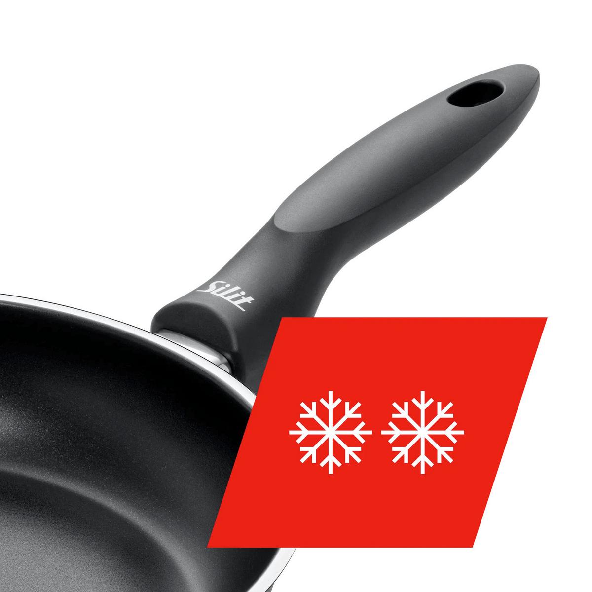 Pfannenset 2--teilig. Set Metall, Edelstahlfarben - Edelstahlfarben/Schwarz, Basics, Metall