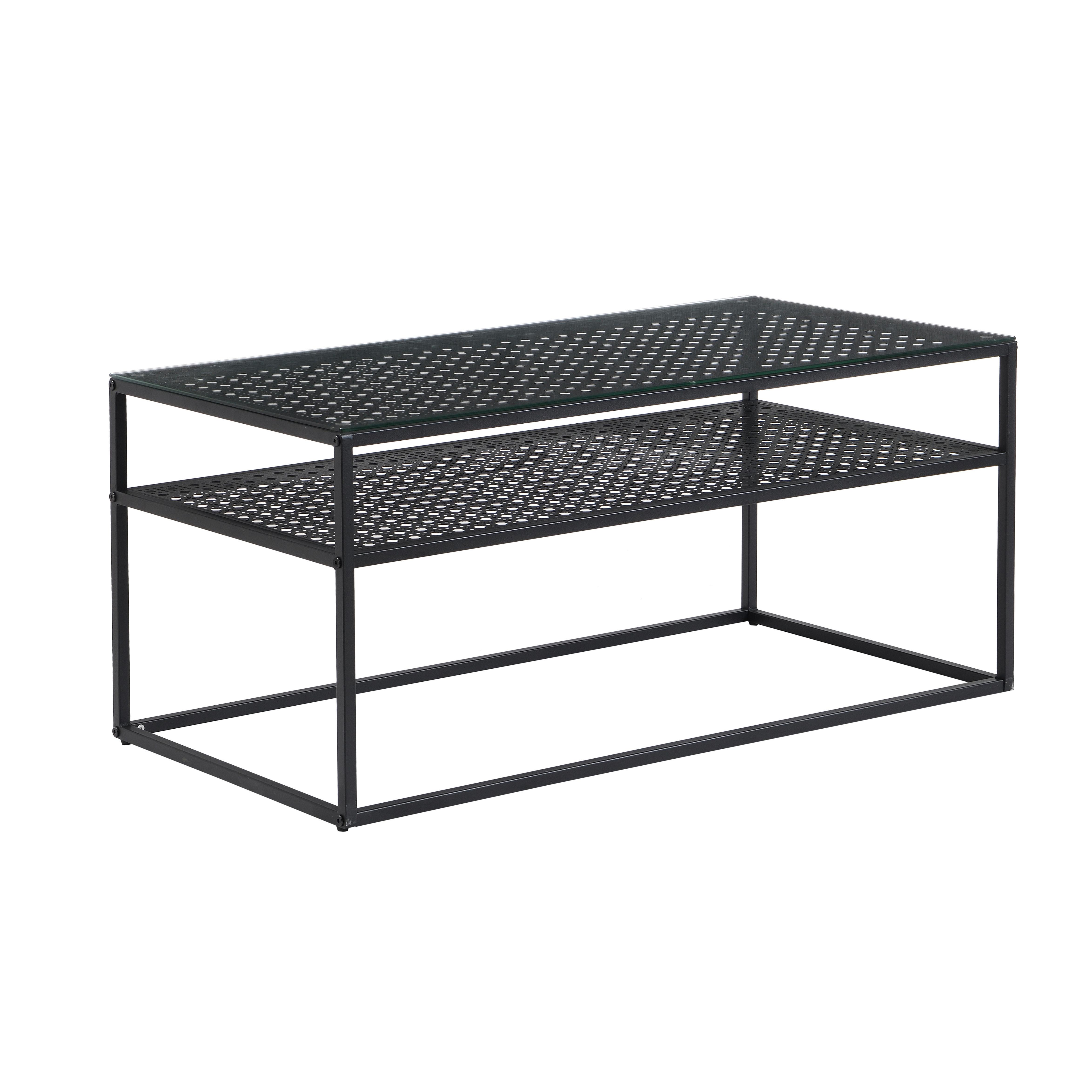 COUCHTISCH Schwarz L: 100cm - Schwarz, Design, Glas/Metall (100/50/45cm) - MID.YOU