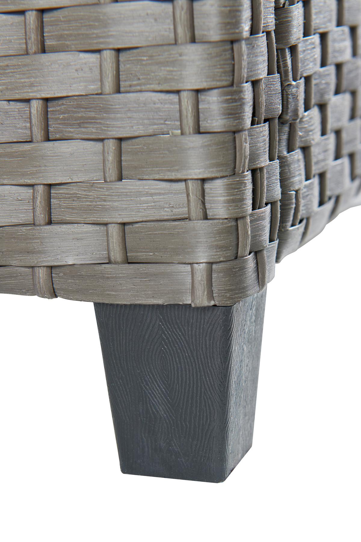 Loungegarnitur 4-Tlg. Lisabon aus Kunststoff mit Kissen - Braun/Grau, MODERN, Kunststoff/Textil - Luca Bessoni