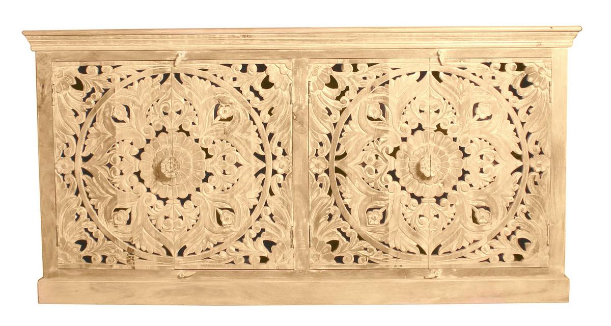Sideboard Mangoholz B: 180cm - Naturfarben, Design, Holz (180/90/45cm) - MID.YOU