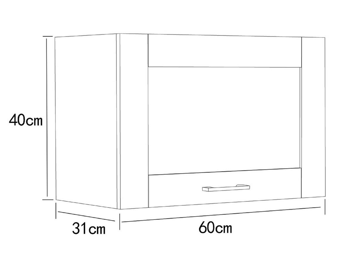 Küchenoberschrank Colura - Weiß, Trend, Holzwerkstoff/Kunststoff (60/40/31cm) - MID.YOU