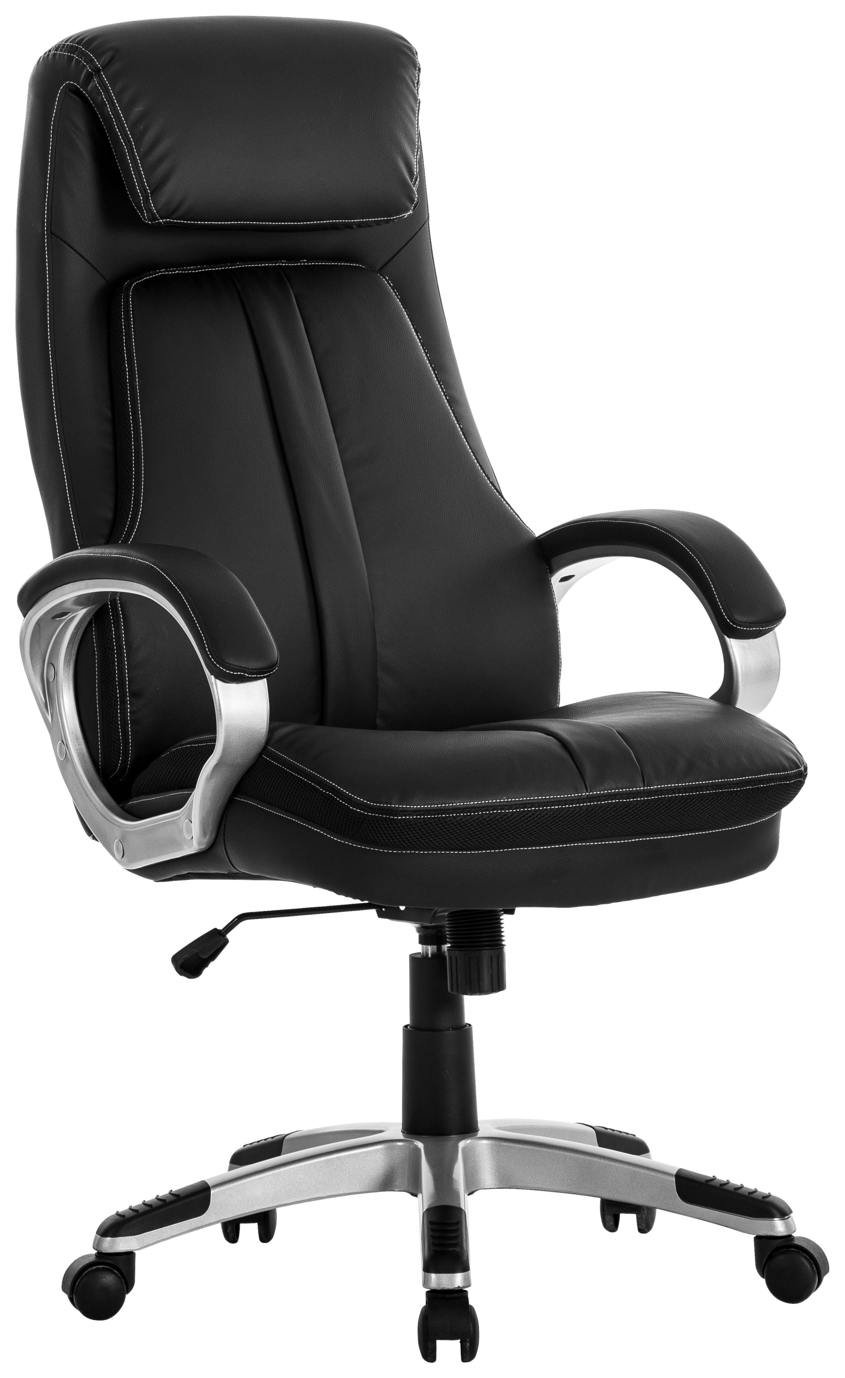 Chefsessel Graz - Schwarz, MODERN, Kunststoff/Textil (68/124/79cm)