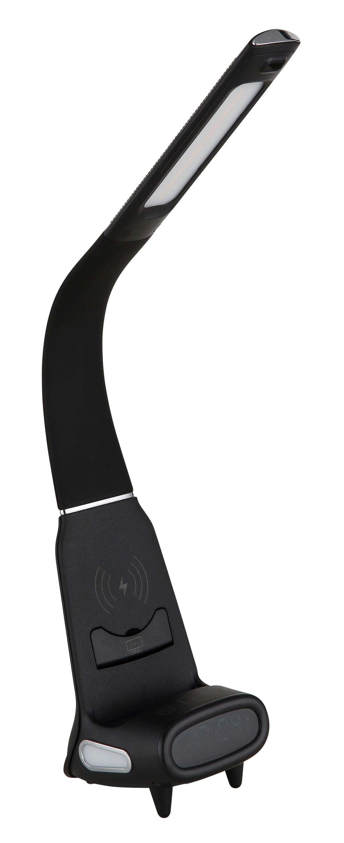 Led-tischleuchte Touchdimmer - Chromfarben/Schwarz, Design, Kunststoff (25/10/50cm) - Globo