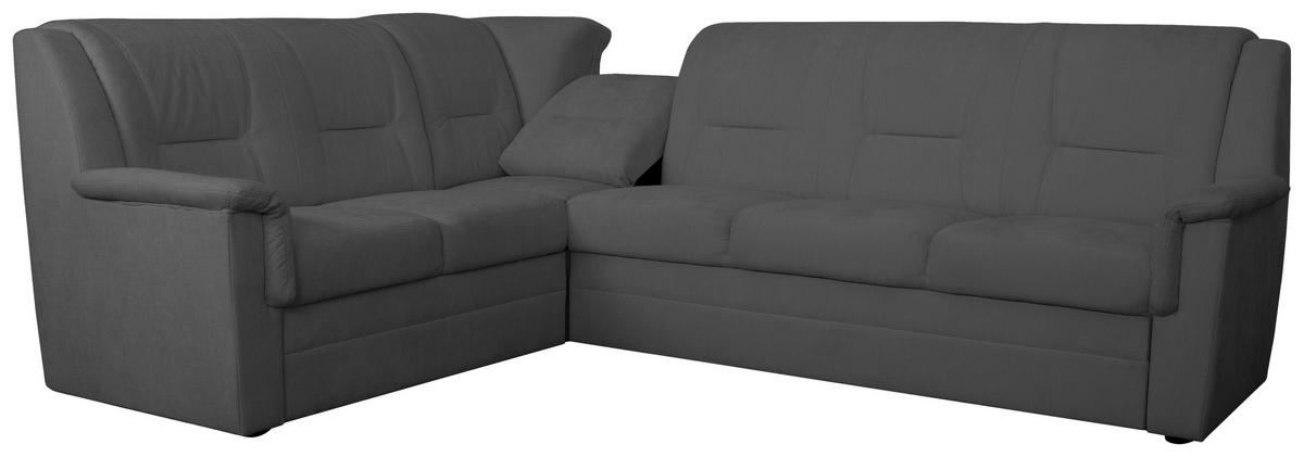 ECKSCHLAFSOFA Rafael, Graphit S: 279x224cm - Beige/Schwarz, Trend, Textil (279/224cm)