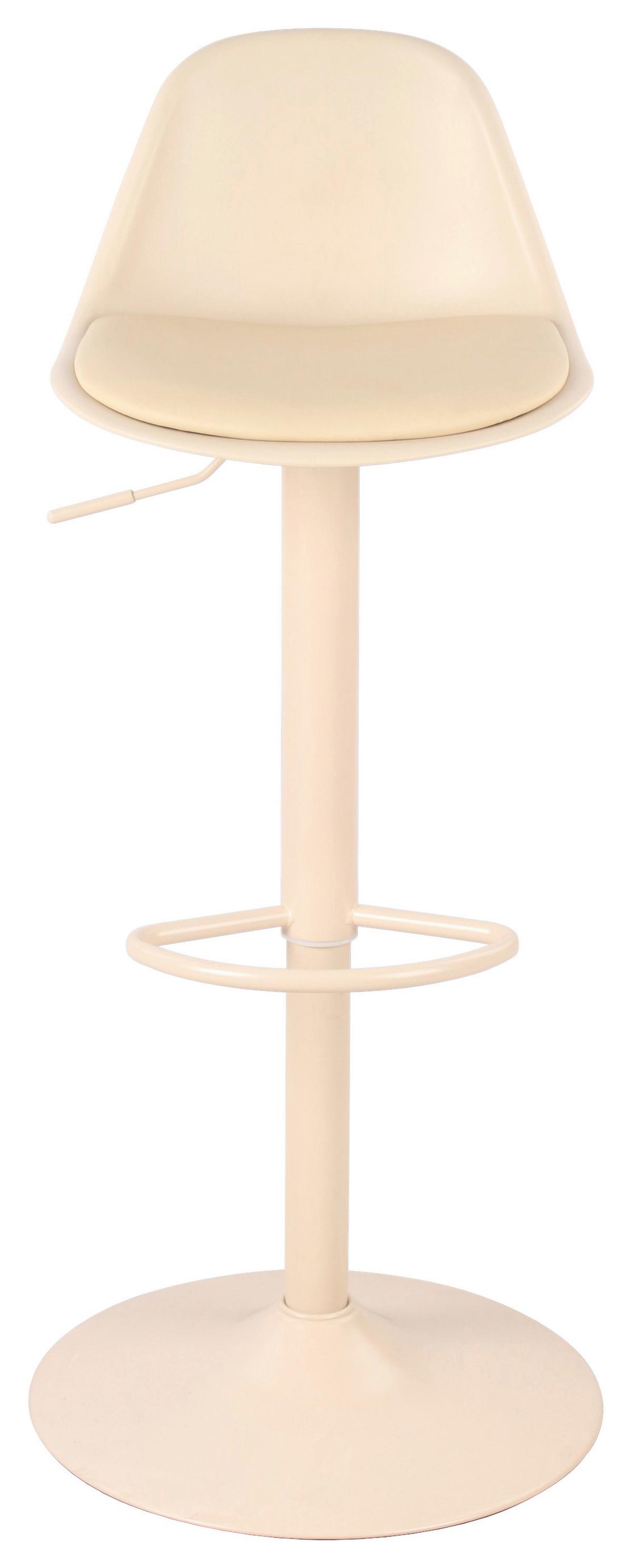 Barhocker höhenverstellbar Conte Lederlook Beige - Beige, MODERN, Kunststoff/Textil (40/103/43cm)