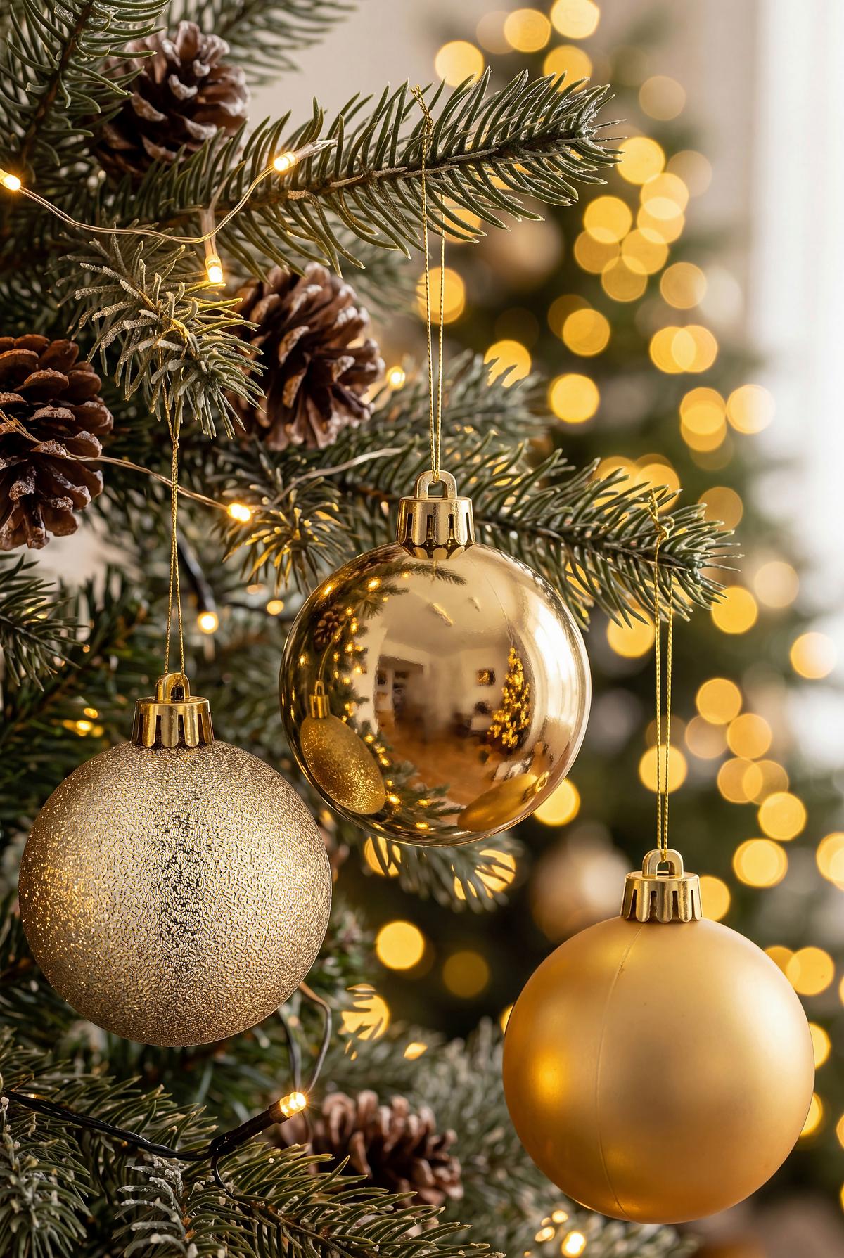 CHRISTBAUMKUGEL-SET Ena, Goldfarben, 90-teilig - Goldfarben, KONVENTIONELL, Kunststoff - Luca Bessoni