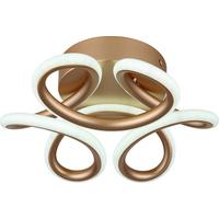 Led-deckenleuchte Christian - Champagner/Opal, Basics, Kunststoff/Metall (77,5/58,5/17,5cm)