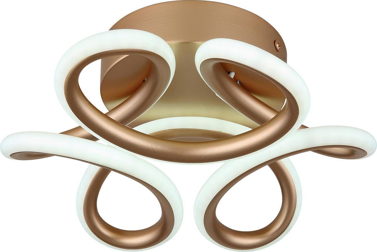 Led-deckenleuchte Christian - Champagner/Opal, Basics, Kunststoff/Metall (77,5/58,5/17,5cm)